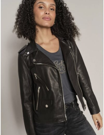 Mosmosh Mitchel mol leather jacket, black - Image 2