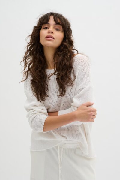 Diva Boxy neule, bright white